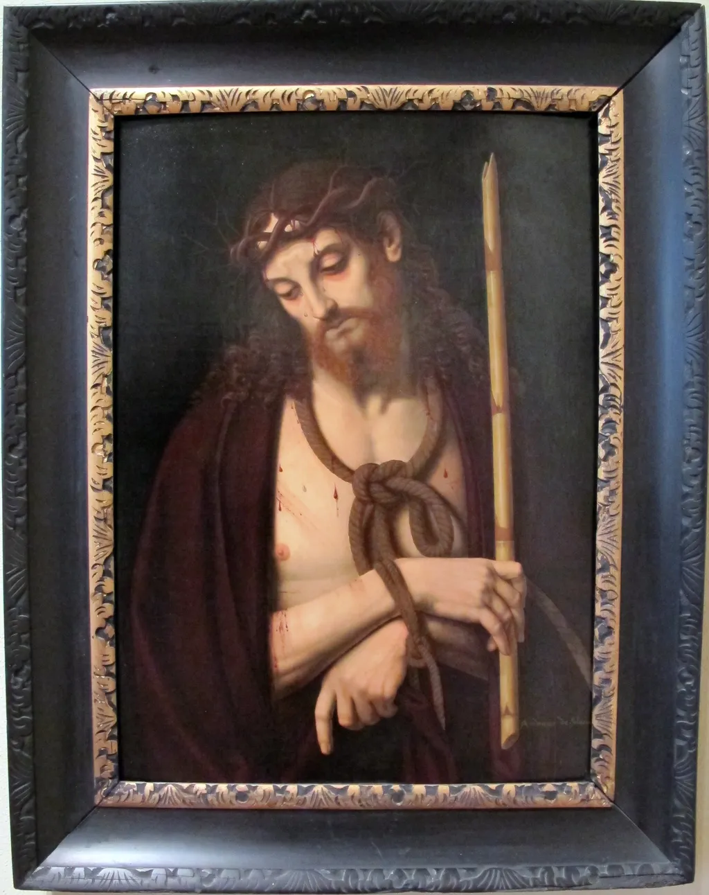 cristo legato e coronato di spine, by Andrea Solari, unspecified, 1509