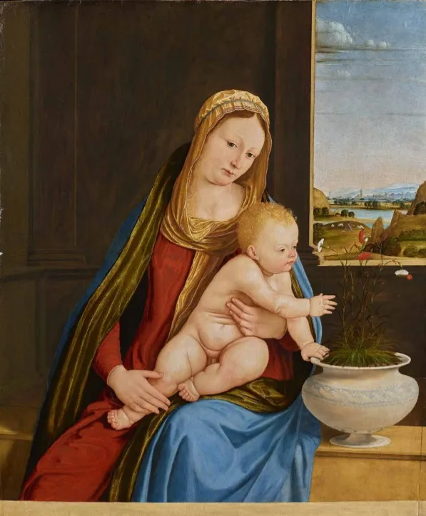 Madonna dei garofani, by Andrea Solari, unspecified, 1498