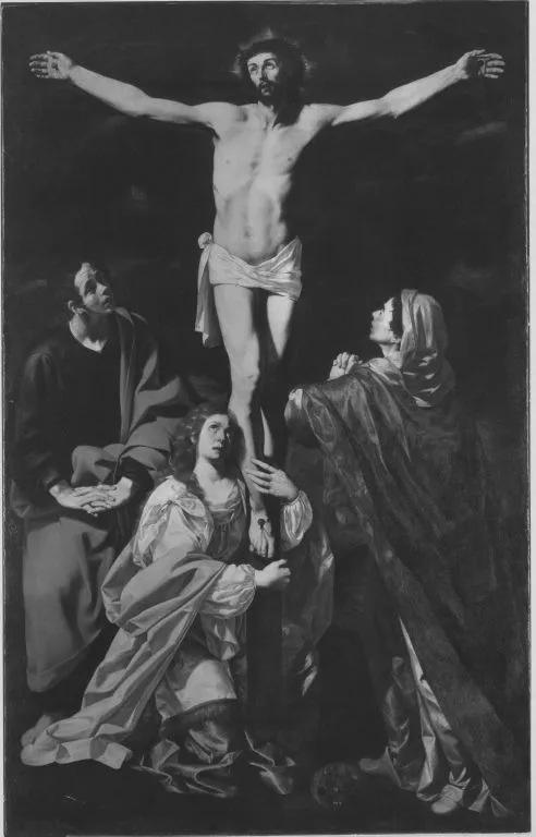 Christus am Kreuz (?), by Andrea Vaccaro, unspecified, 1637