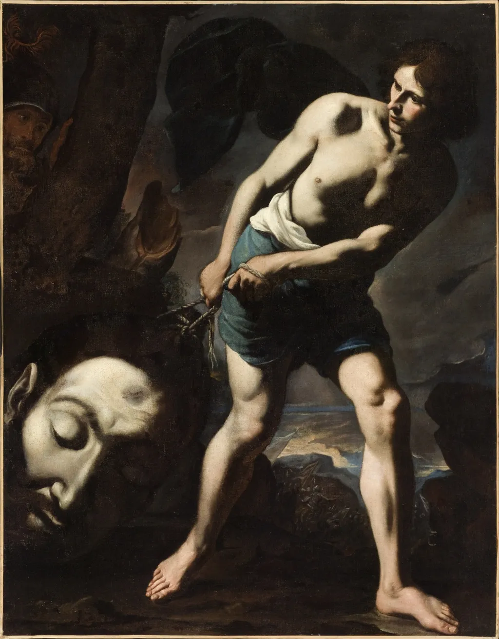 David with the Head of Goliath, by Andrea Vaccaro, oil, 1635