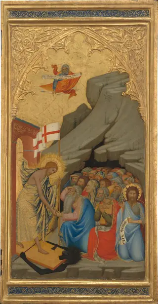 Scenes from the Passion of Christ: The Descent into Limbo [right panel], by Andrea Vanni