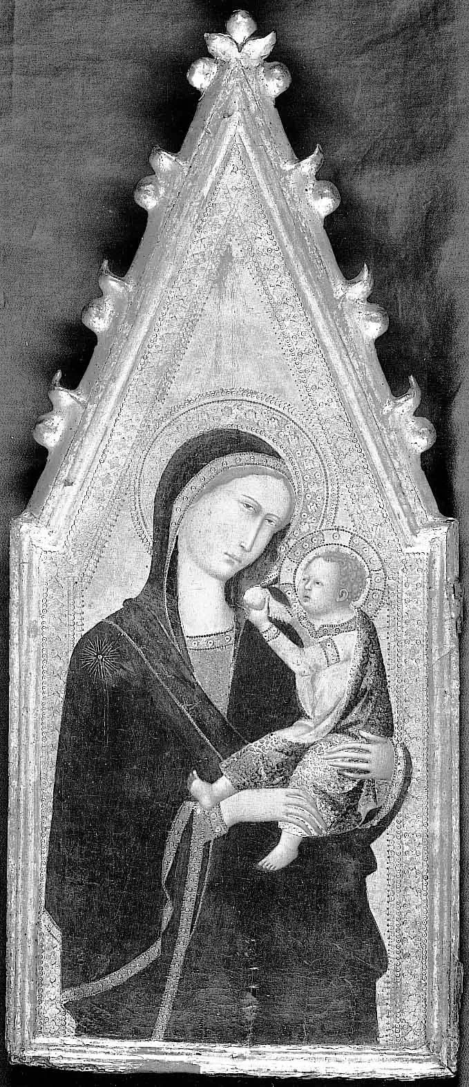 The Virgin and Child, by Andrea Vanni, paint, 1375