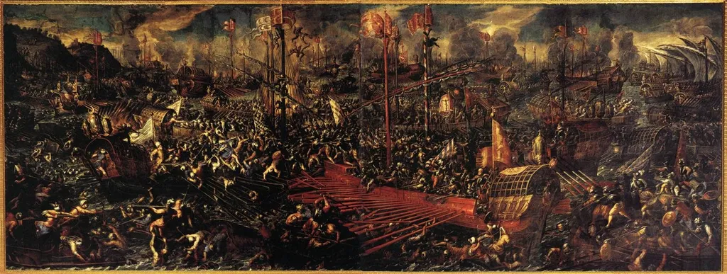 Battle of Lepanto, by Andrea Vicentino, oil, 1603