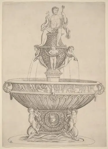 Fountain with Statue of Neptune