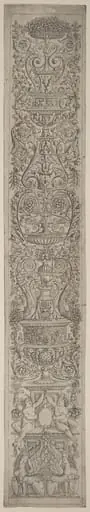 Ornament Panel: Two Sphinxes Supporting Shields, by Andrea Zoan
