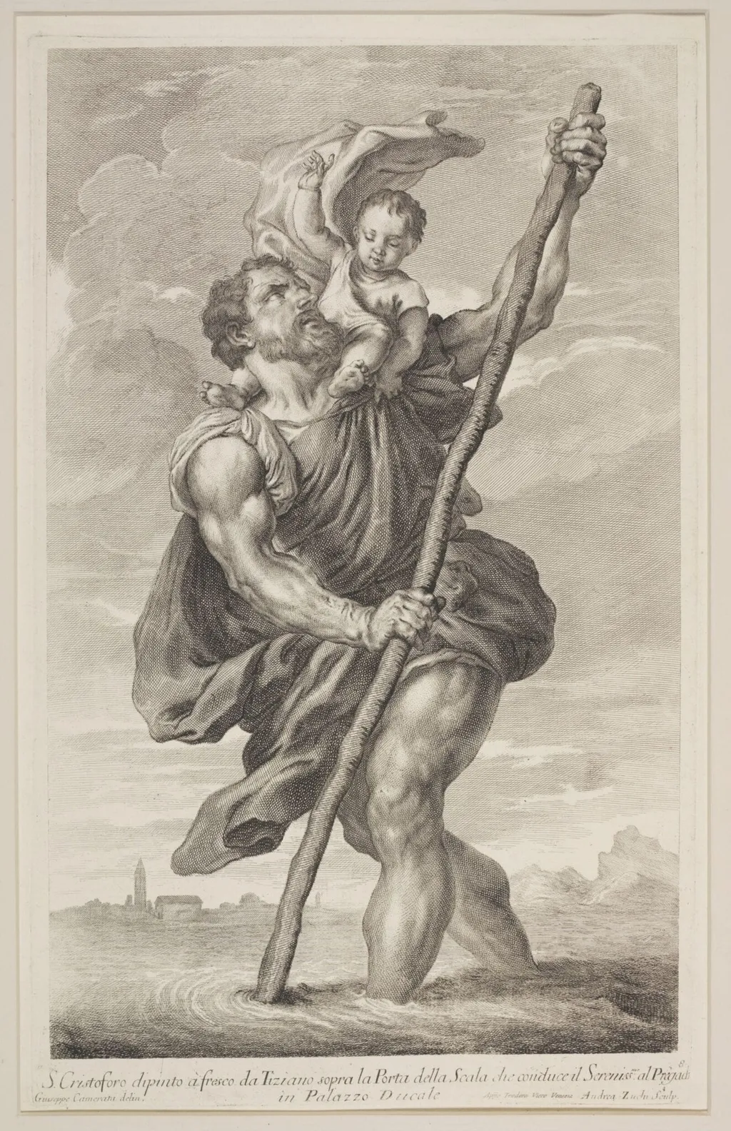 St. Christopher, by Andrea Zucchi, 1750