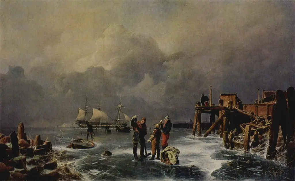 Shore of the Frozen Sea (Winter Landscape), by Andreas Achenbach