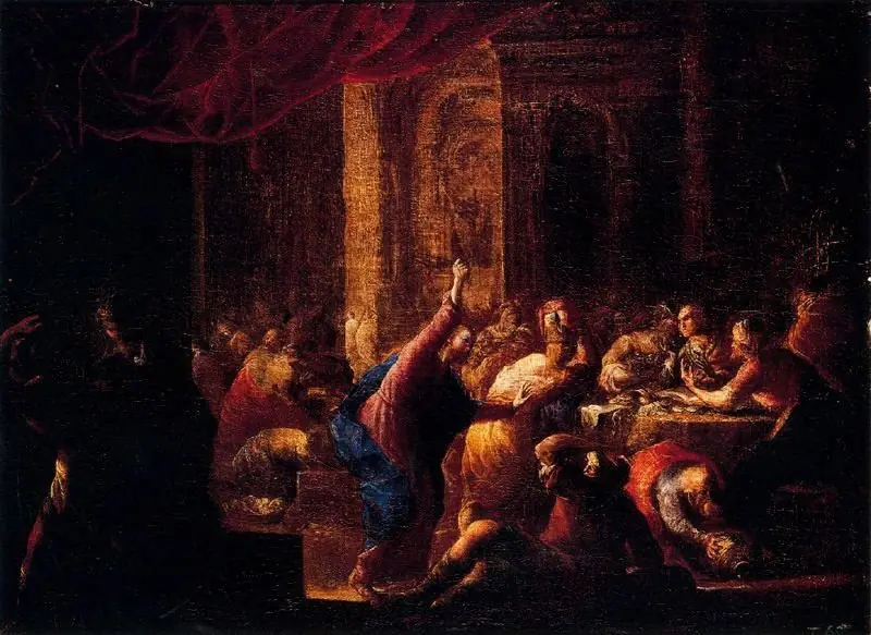 Expulsión de los mercaderes del templo, by Andres Leyto