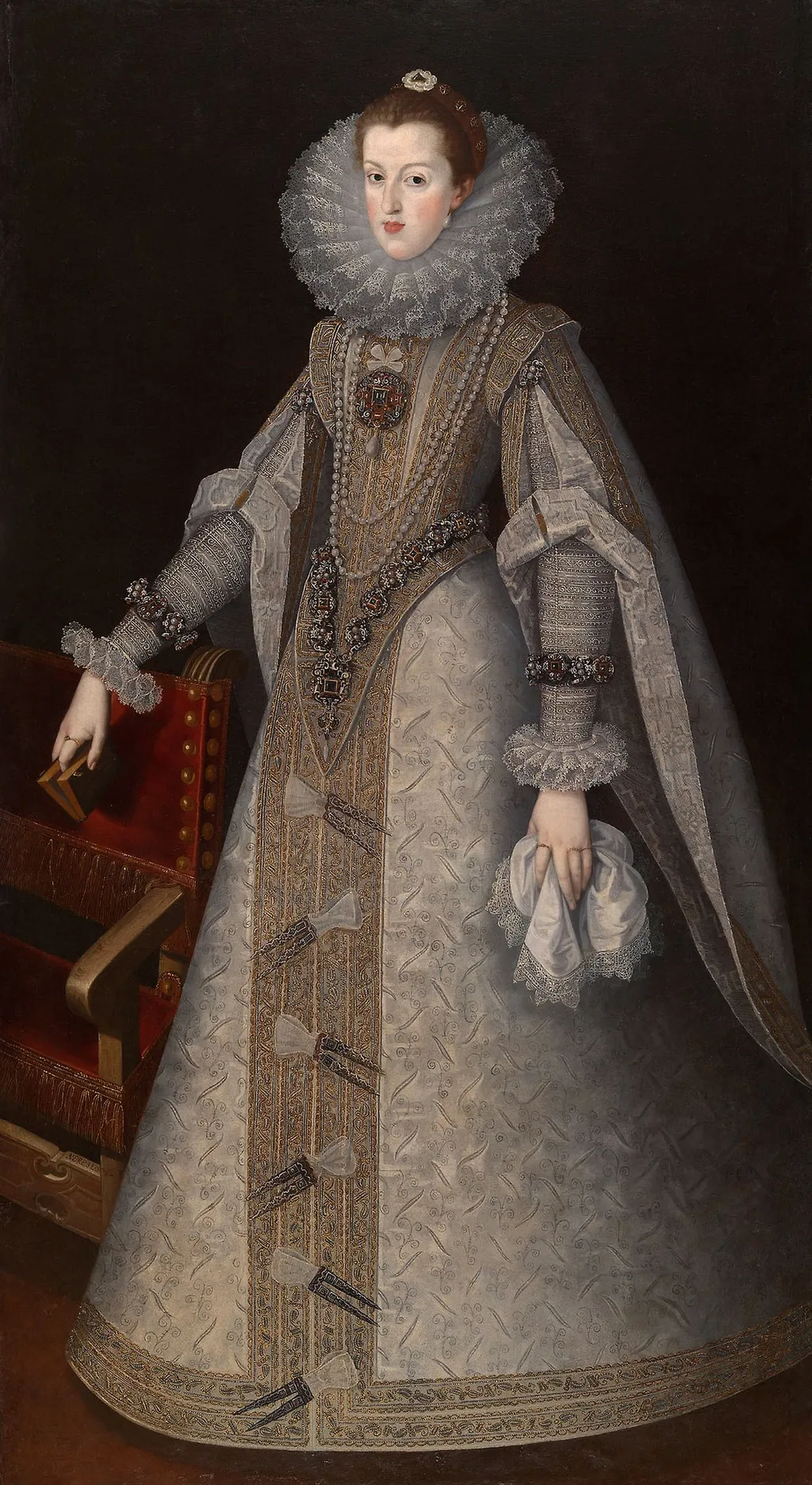 Queen Margaret of Spain, by Andrés López Polanco, oil, 1610