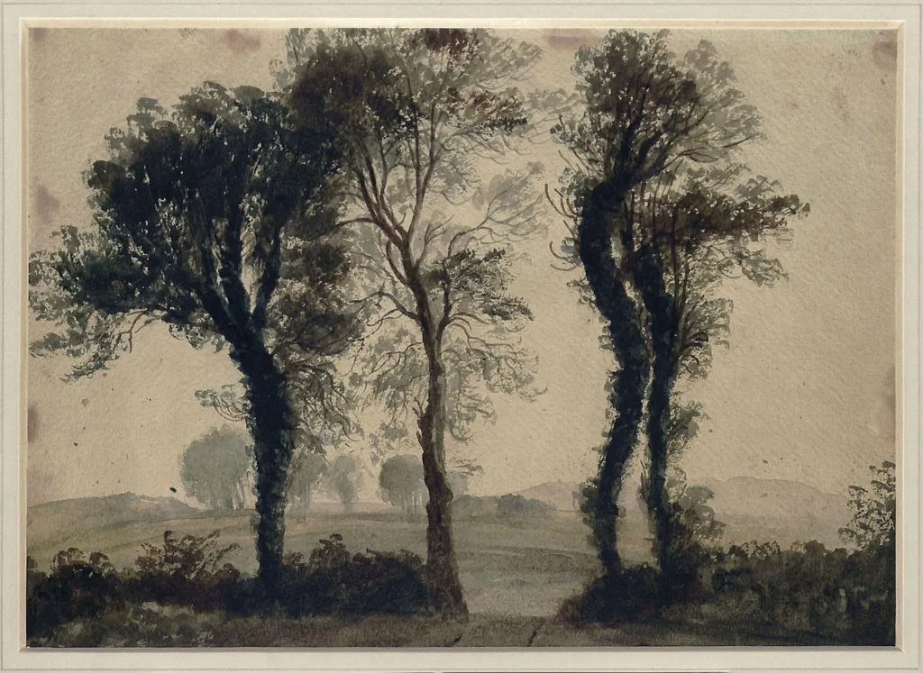 Study of trees, by Andrew Nicholl, watercolor, 1825