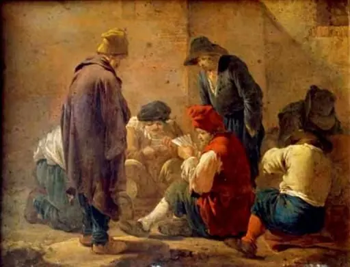Țărani jucând cărți, by Andries Both