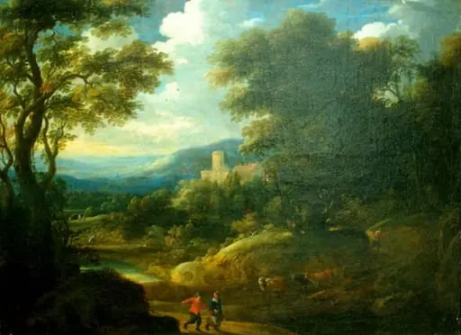 Peisaj cu figuri, by Andries Dirksz Both