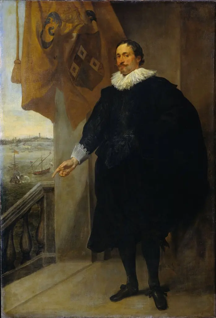 Portrait of Nicolaes van der Borght. Merchant of Antwerp, by Andries van Eertvelt