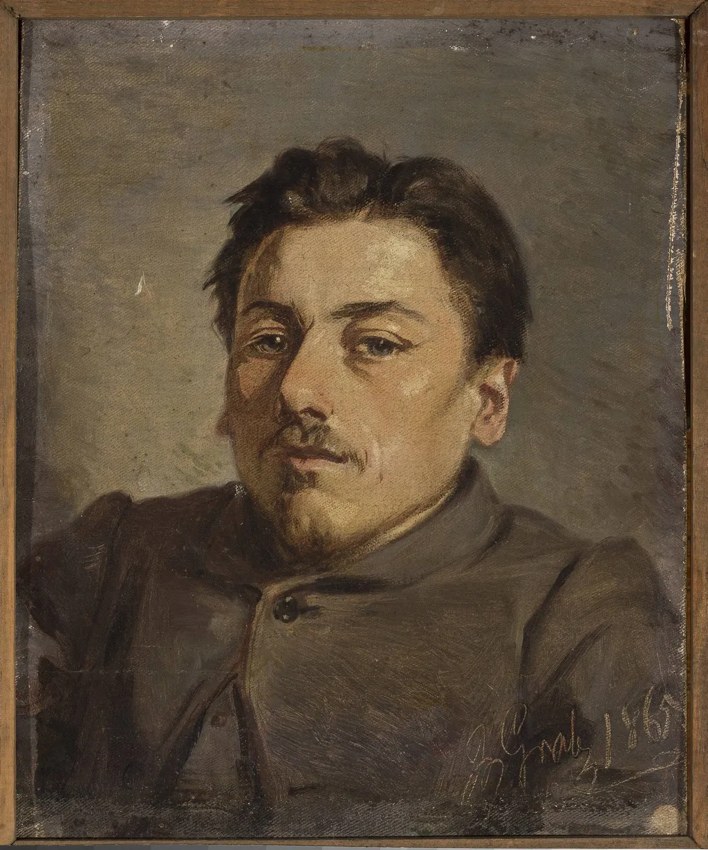 Portrait of Franciszek Streitt, painter, by Andrzej Grabowski, unspecified, 1865