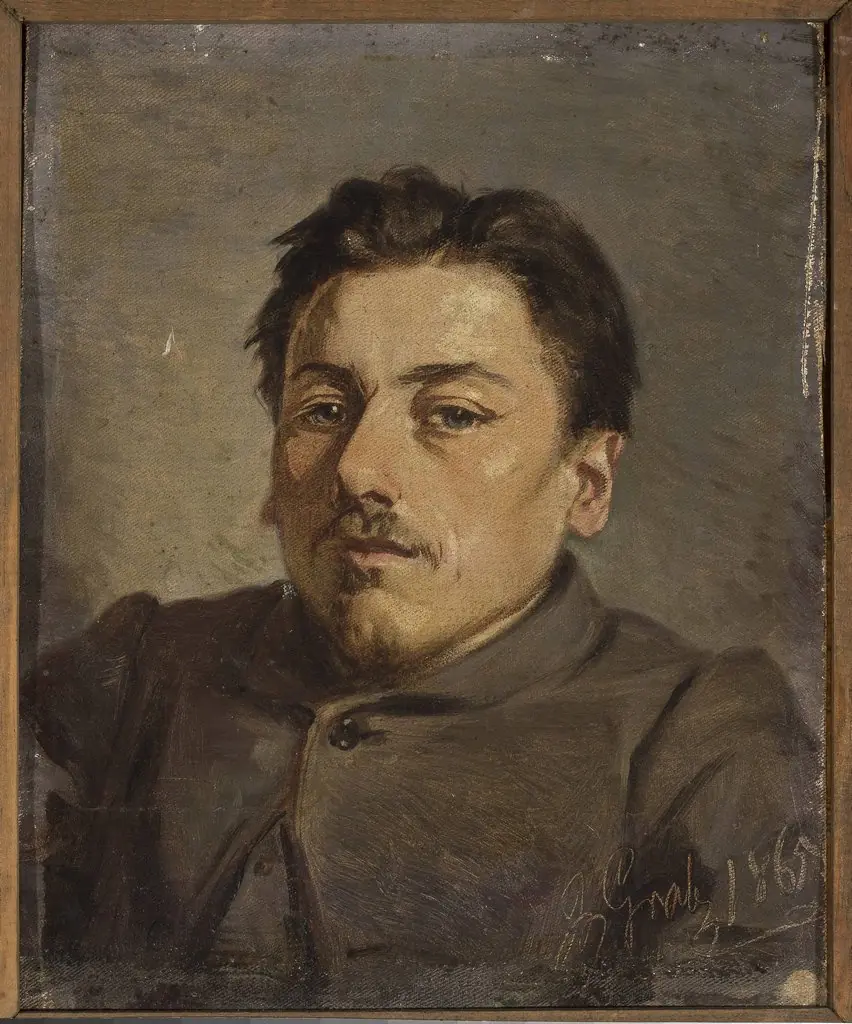 Portrait of Franciszek Streitt, painter, by Andrzej Grabowski
