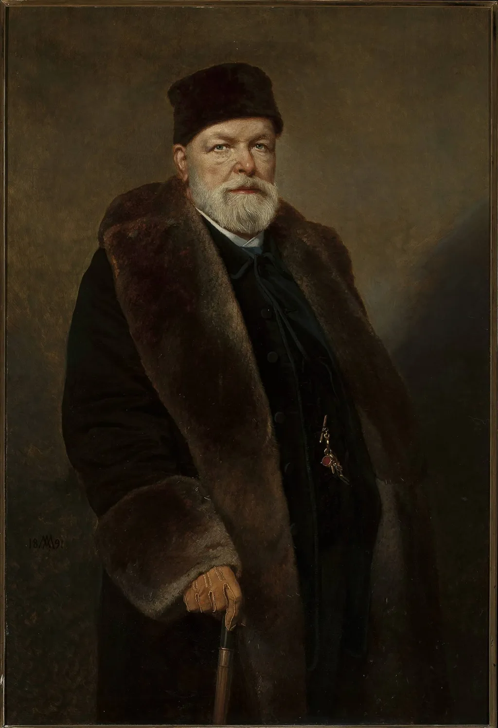 Portrait of Hipolit Świeykowski, by Andrzej Jerzy Mniszech, oil, 1896