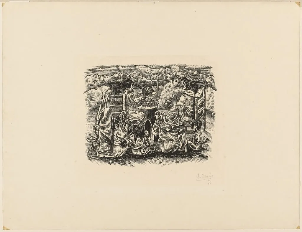 Untitled, by Ángel Bracho, ink, 1940