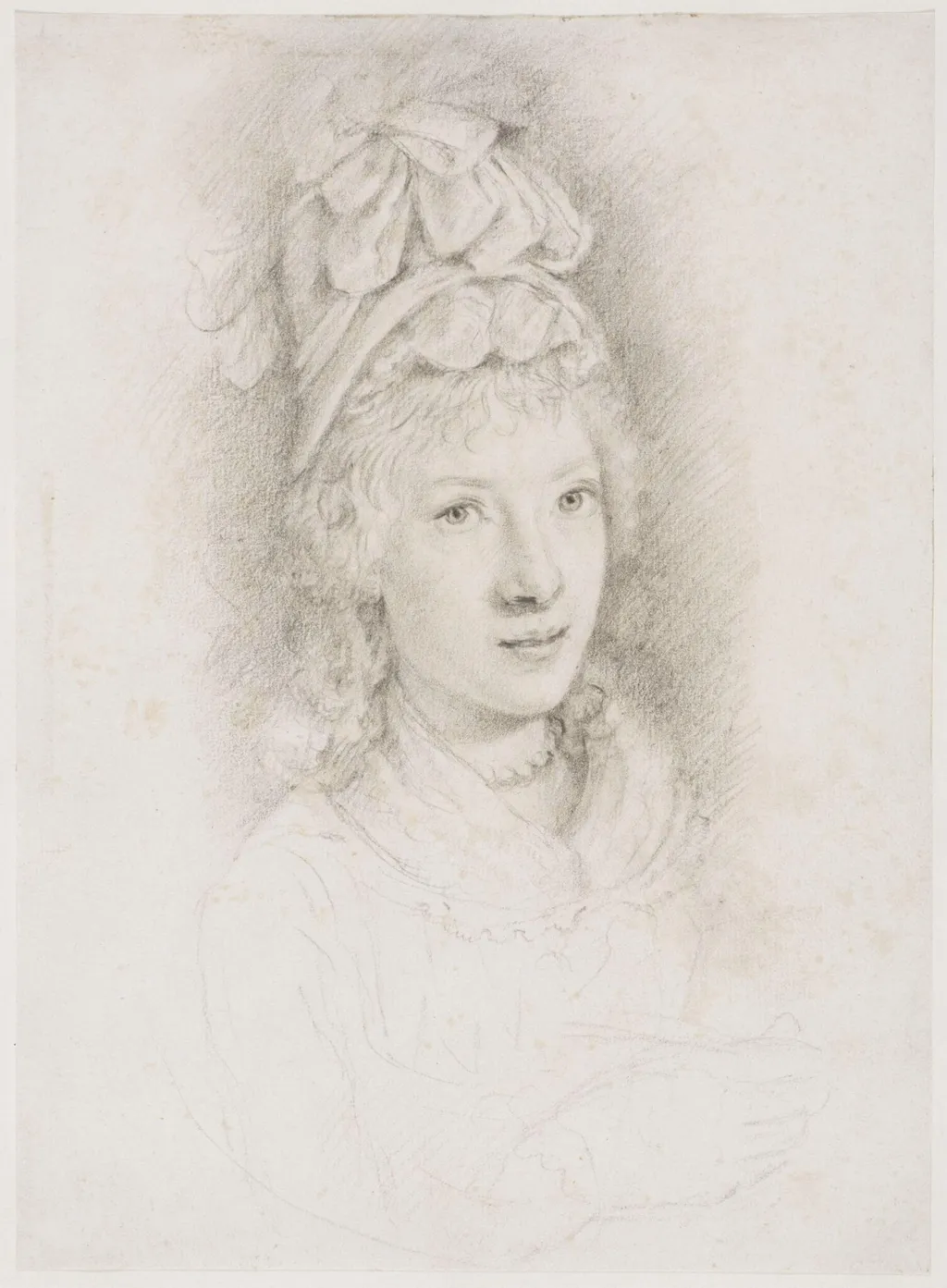 Unknown Woman in a Theodore Bonnet, by Angelica Kauffman, 1795