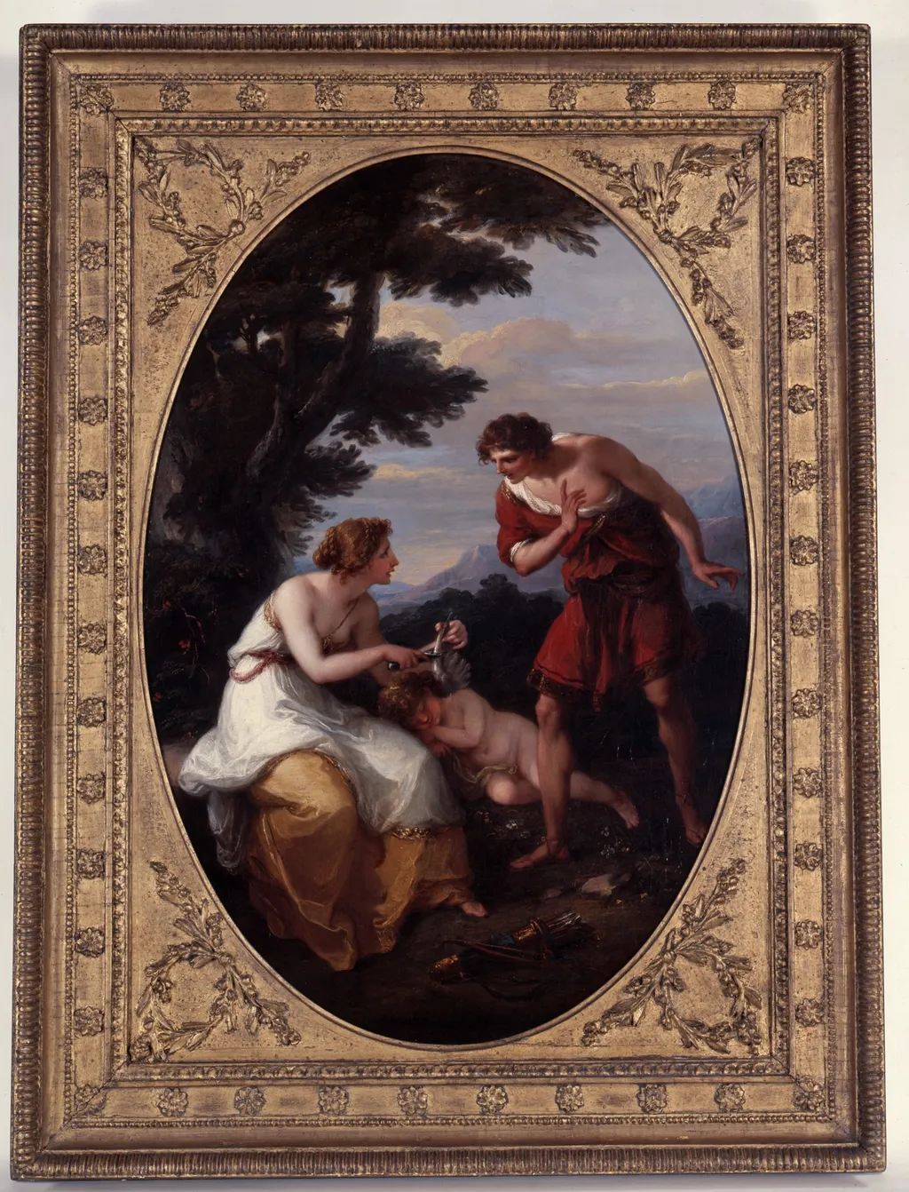 Cephise cuts the sleeping Cupids' Wings, by Angelica Kauffmann, oil, 1792