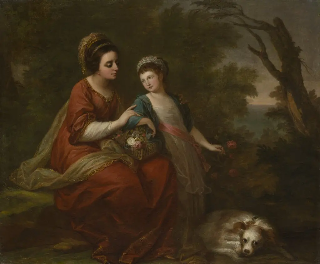 Mrs. Hugh Morgan and Her Daughter, by Angelica Kauffmann