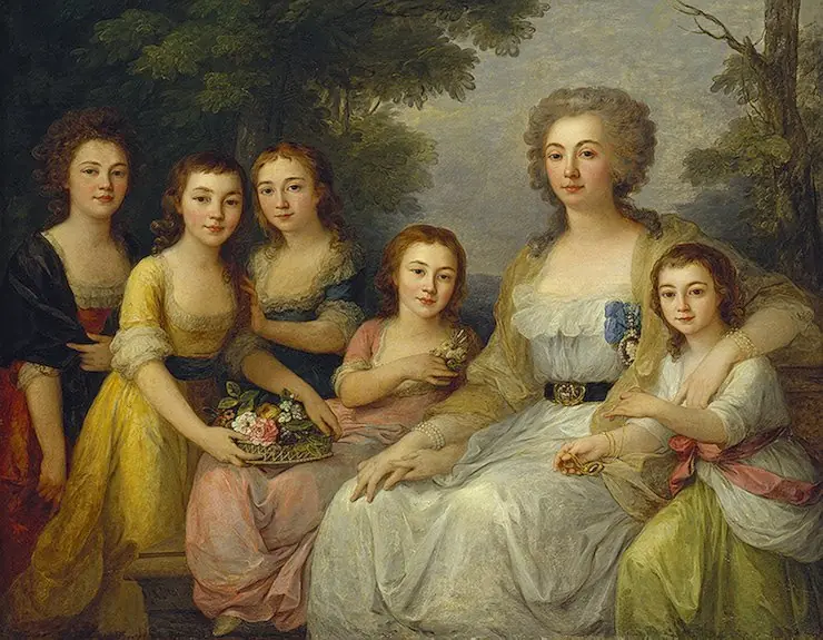 Portrait of Countess A.S. Protasova with her Nieces, by Angelica Kauffmann