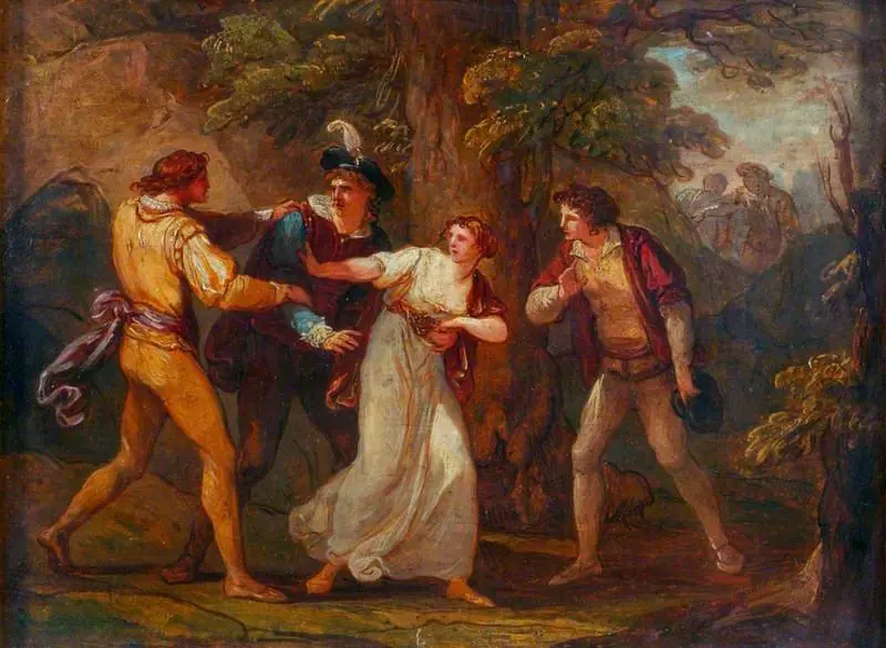 Sketch for 'The Two Gentlemen of Verona' (Act II, Scene 3 of the play by William Shakespeare), by Angelica Kauffmann