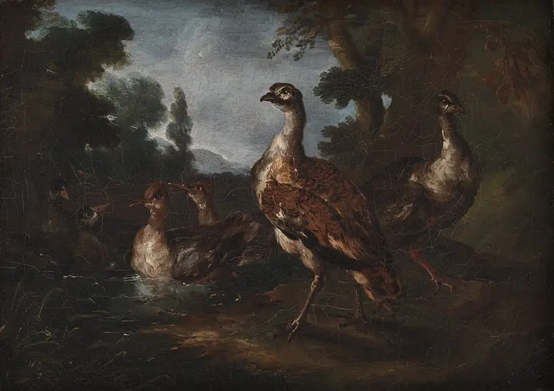 Landscape with Birds, by Angelo Maria Crivelli