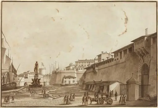 View of Livorno, by Angelo Uggeri