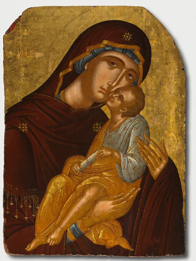 Icon of the Mother of God and Infant Christ (Virgin Eleousa) — Angelos Akotantos