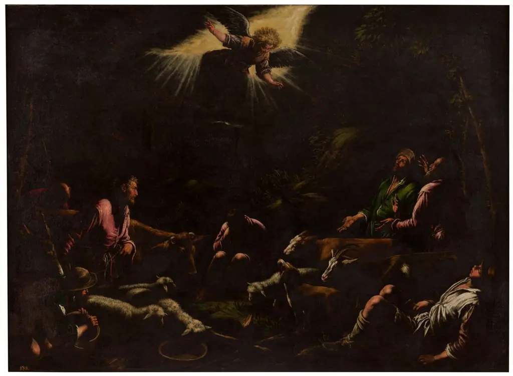 Angels announcing to the shepherds the Birth of Jesus