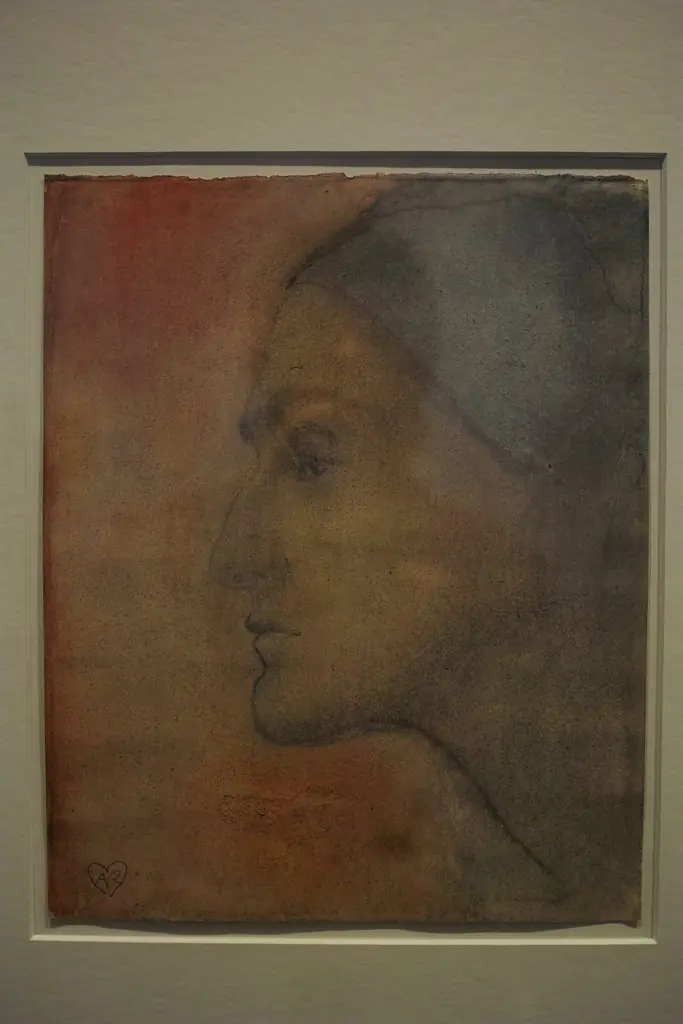 Selbstbildnis im Portrait nach links, by Anita Rée