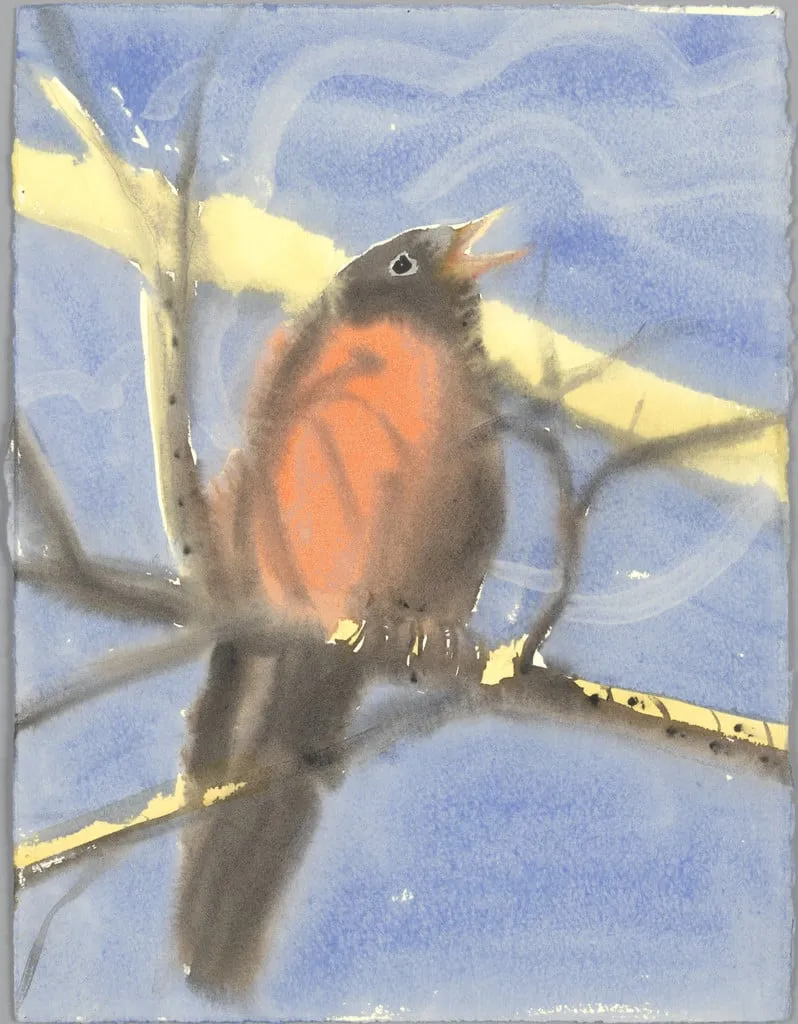 Untitled, by Ann Craven, watercolor, 2001