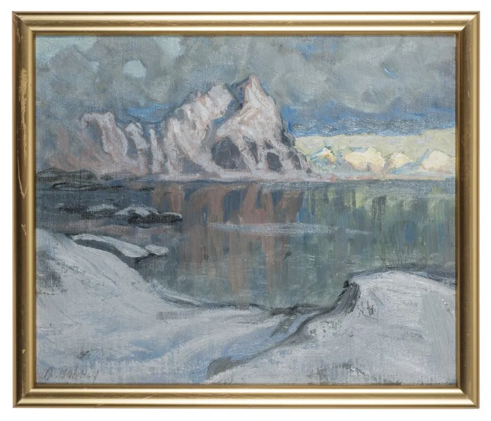 Boats between the Mountains. Study from Lofoten, by Anna Boberg, unspecified, 1910