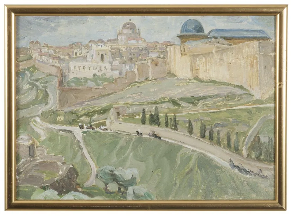 By Jerusalem. Study, by Anna Boberg, unspecified, 1921