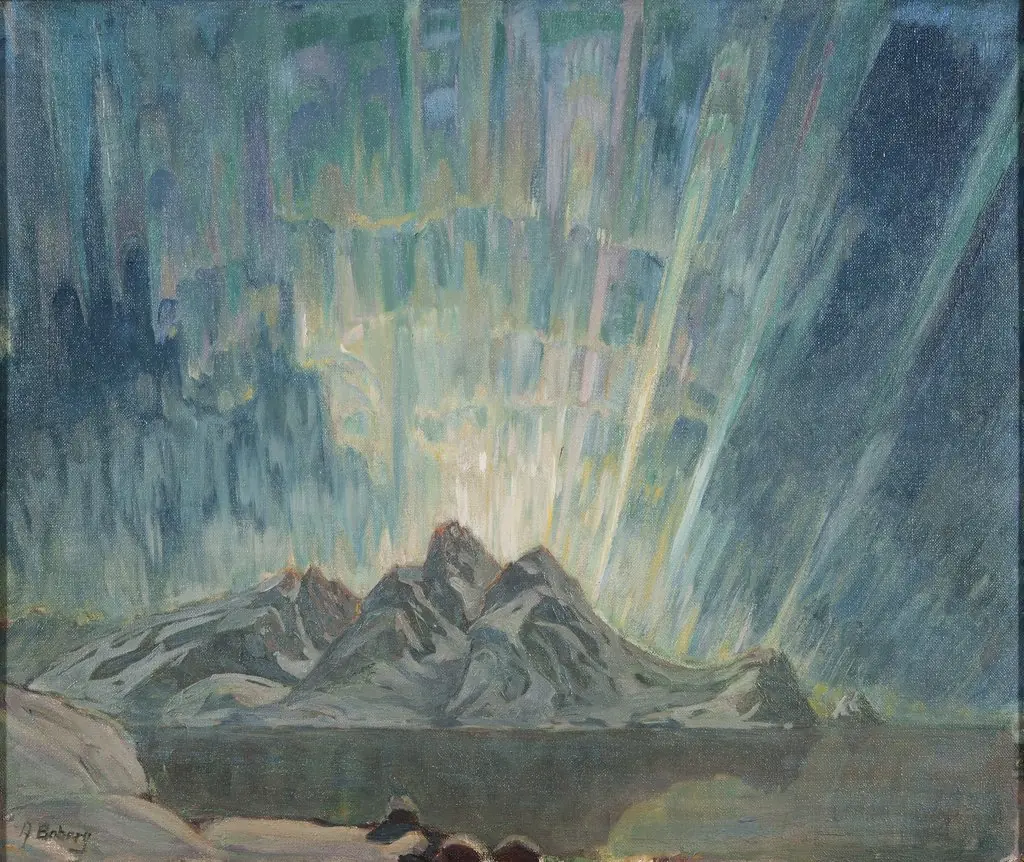 Northern Lights. Study from North Norway, by Anna Boberg