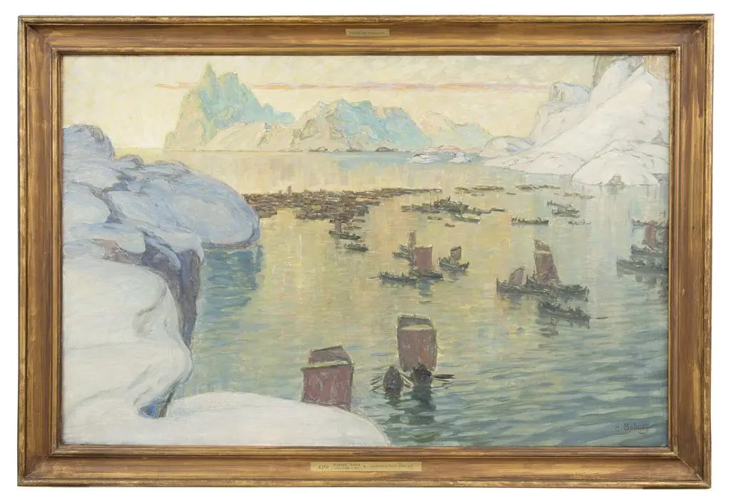 The Fishing Fleet Going Out. Study from North Norway, by Anna Boberg