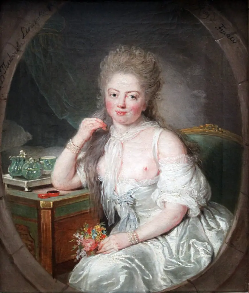 Portrait of a woman in negligée, by Anna Dorothea Therbusch