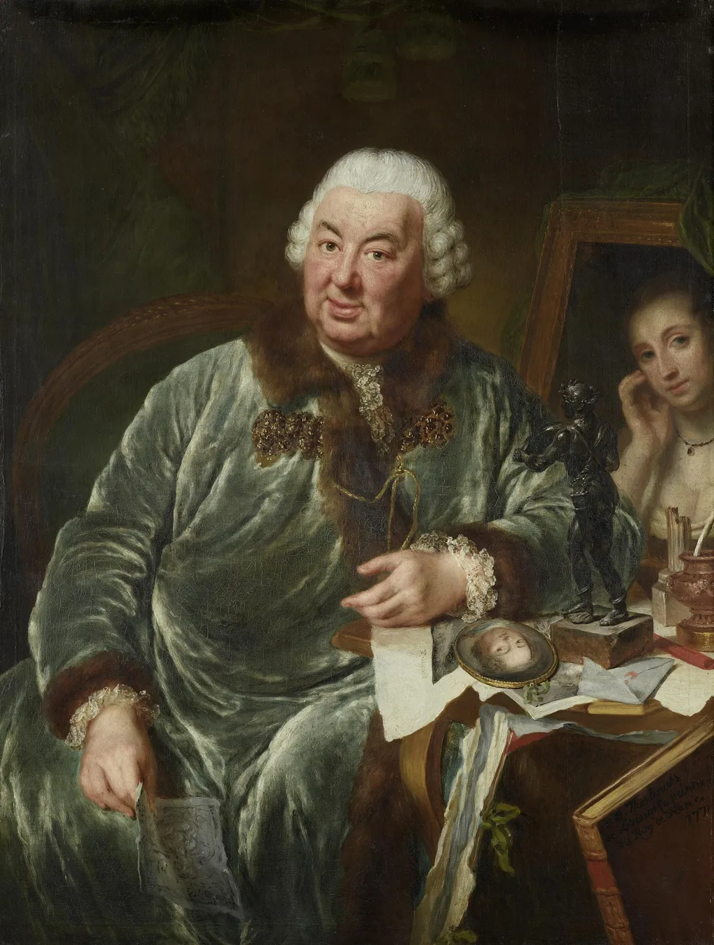 Portrait of Johann Julius von Vieth und Golßenau (1713-1784), Saxonian politician and art collector, by Anna Dorothea Therbusch, oil, 1771