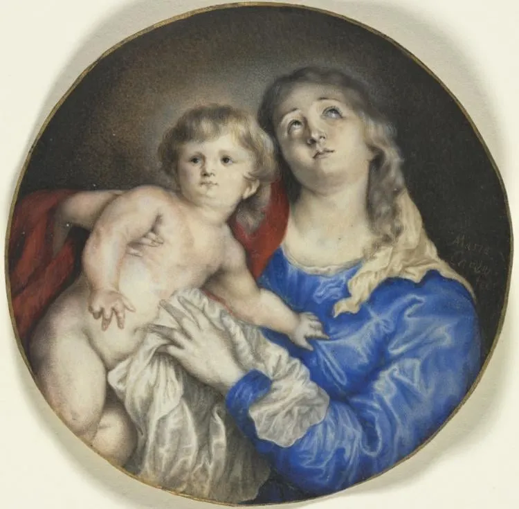 Virgin and Child, by Anna Maria Carew, unspecified, 1662