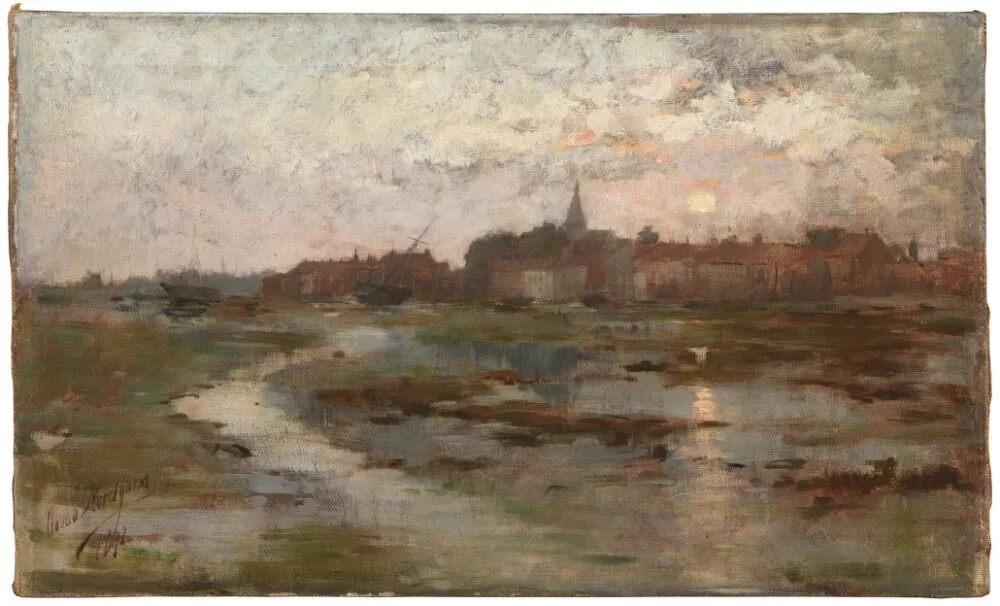 Coastal Landscape, by Anna Nordgren, oil, 1896