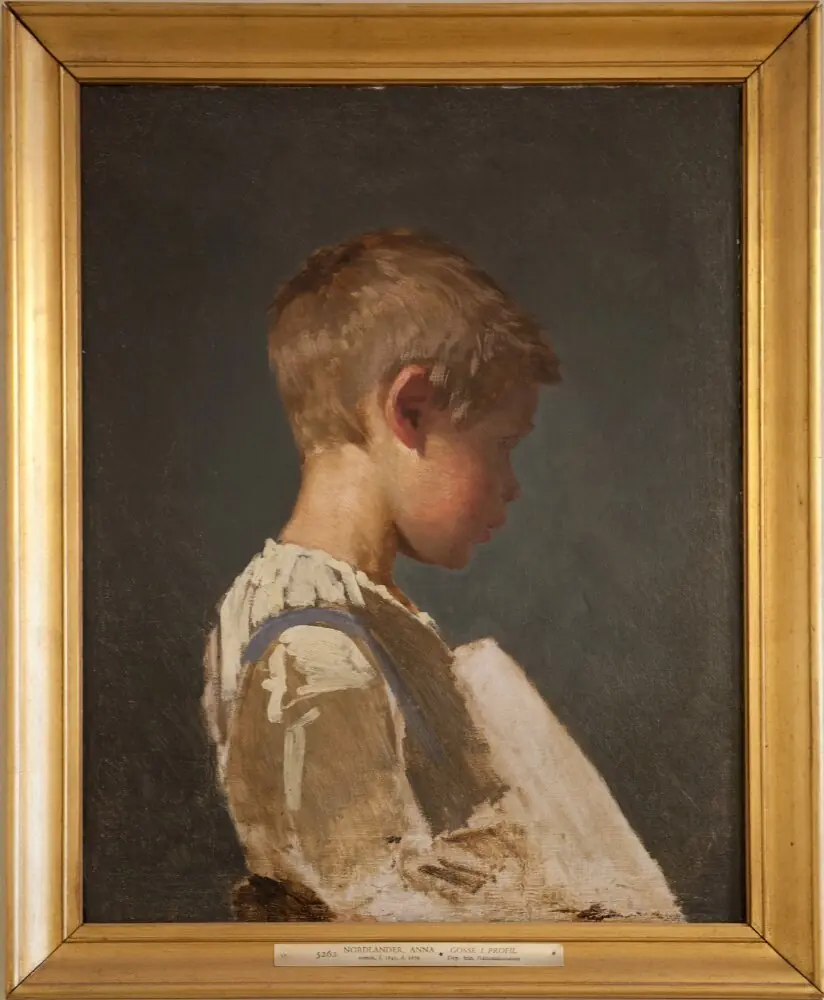 Side-Face Portrait of a Boy, by Anna Nordlander