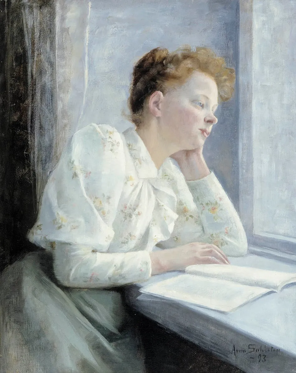 Nainen ikkunan ääressä, by Anna Sahlstén, unspecified