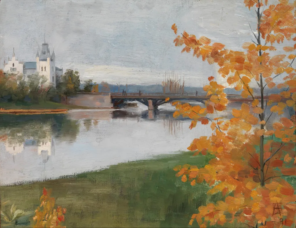Pitkäsilta ja Stenbergin huvila, by Anna Sahlsten, 1905