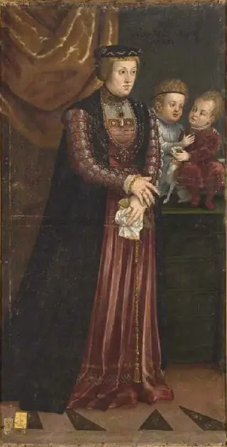 Anna, Tochter des Ladislaus III. von Schweden und Polen und zwei Prinzen