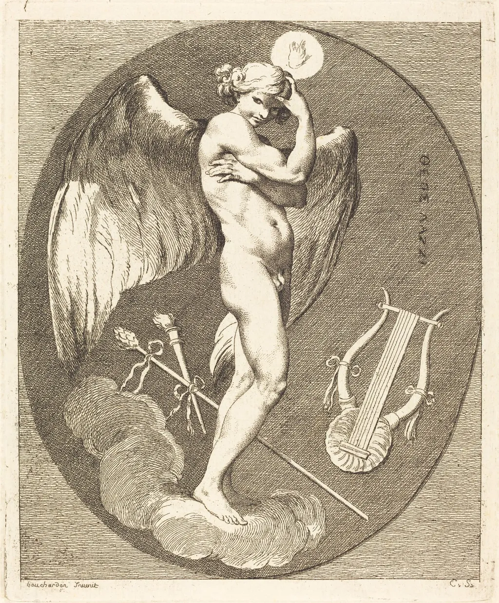 Apollo, by Anne-Claude-Philippe de Tubières, comte de Caylus, ink, 1728