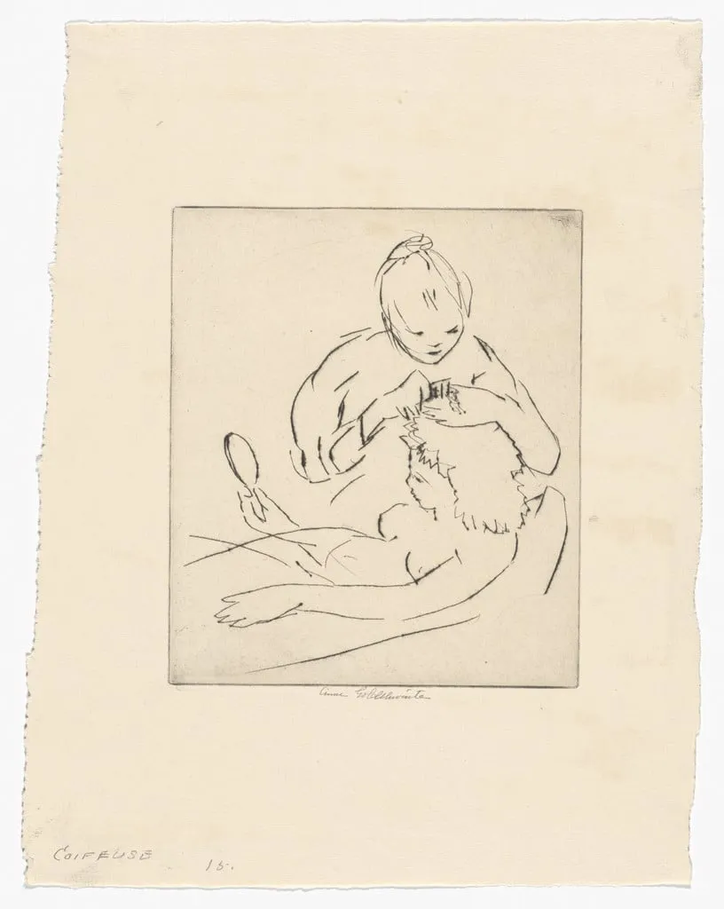 Untitled, by Anne Goldthwaite, ink, 1929