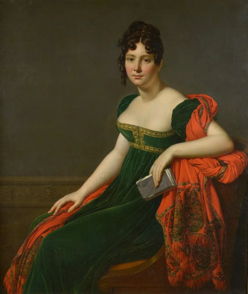 Portrait of Madame Augustine Bertin de Veaux, by Anne-Louis Girodet
