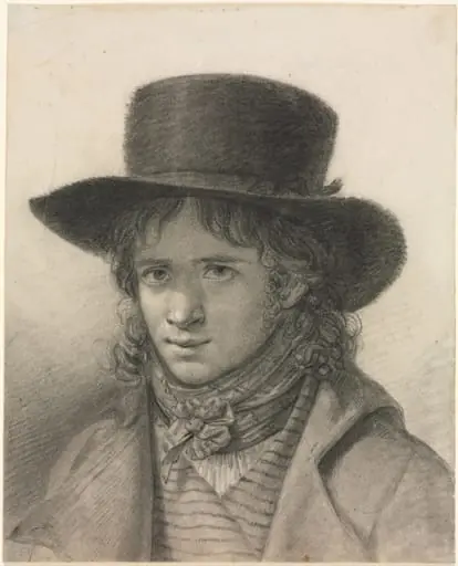 Self-Portrait in a Hat, by Anne-Louis Girodet