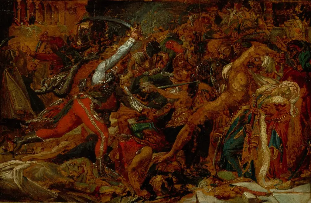 Sketch for "The Revolt at Cairo", by Anne-Louis Girodet