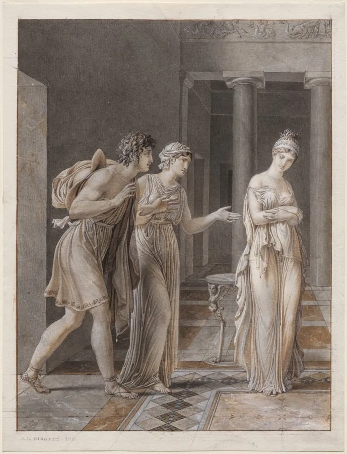 The Meeting of Orestes and Hermione, by Anne-Louis Girodet, 1800